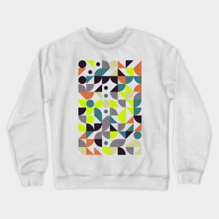 Colourful Geometric Animated Pattern Crewneck Sweatshirt